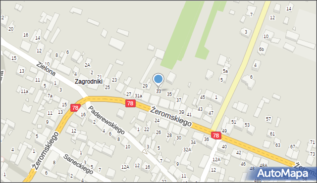 Szczekociny, Żeromskiego Stefana, 33, mapa Szczekociny