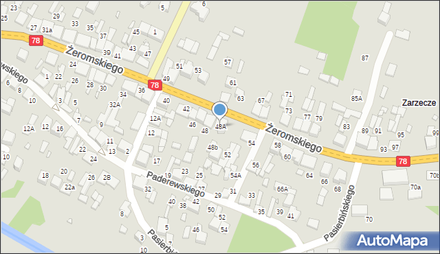 Szczekociny, Żeromskiego Stefana, 48A, mapa Szczekociny
