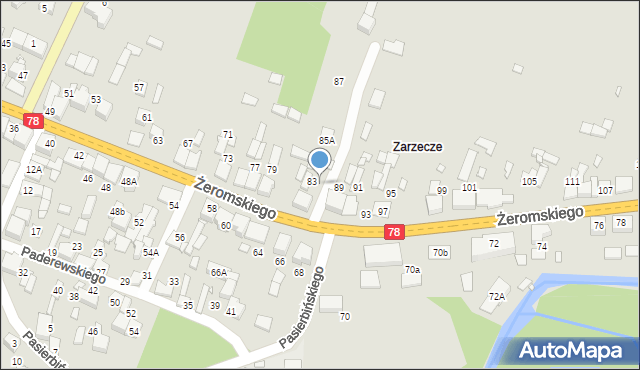 Szczekociny, Żeromskiego Stefana, 85, mapa Szczekociny