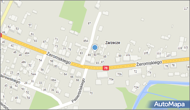 Szczekociny, Żeromskiego Stefana, 91, mapa Szczekociny