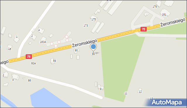 Szczekociny, Żeromskiego Stefana, 92, mapa Szczekociny