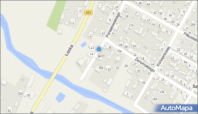 Szczerców, Żeromskiego Stefana, 39, mapa Szczerców