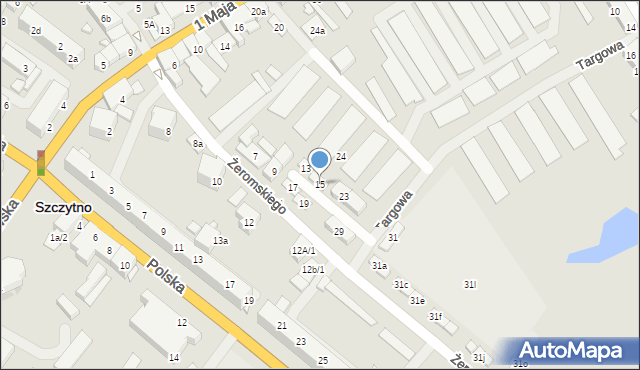 Szczytno, Żeromskiego Stefana, 15, mapa Szczytno