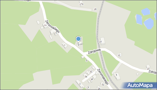 Szklarska Poręba, Żeromskiego Stefana, 2, mapa Szklarska Poręba