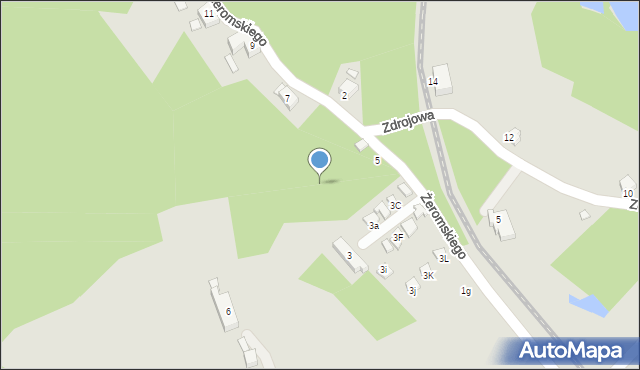 Szklarska Poręba, Żeromskiego Stefana, 5b, mapa Szklarska Poręba