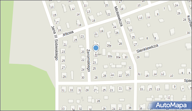 Szydłowiec, Żeromskiego Stefana, 21, mapa Szydłowiec