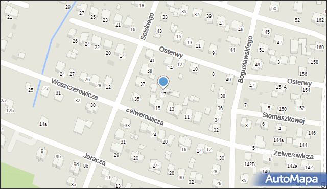 Tarnów, Zelwerowicza Aleksandra, 17, mapa Tarnów