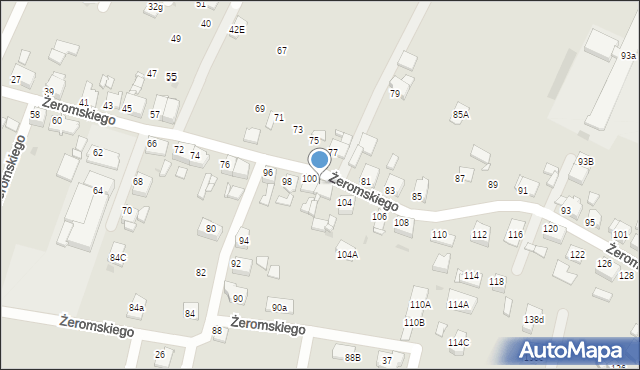 Tarnowskie Góry, Żeromskiego Stefana, 102, mapa Tarnowskie Góry