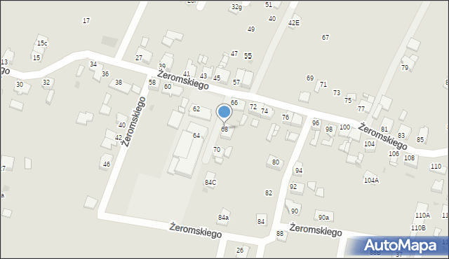 Tarnowskie Góry, Żeromskiego Stefana, 68, mapa Tarnowskie Góry