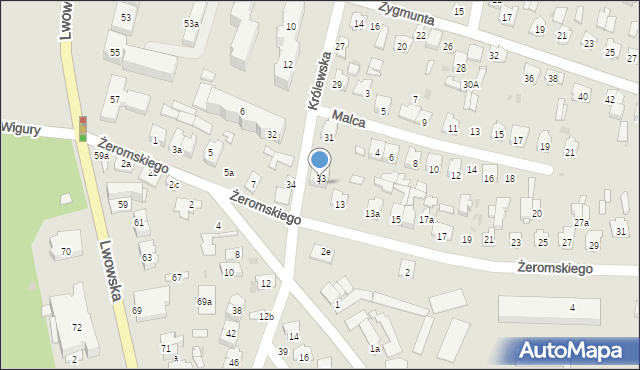 Tomaszów Lubelski, Żeromskiego Stefana, 11a, mapa Tomaszów Lubelski