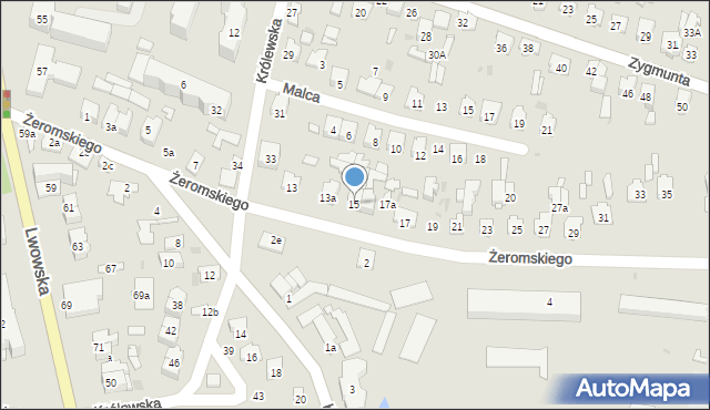 Tomaszów Lubelski, Żeromskiego Stefana, 15, mapa Tomaszów Lubelski