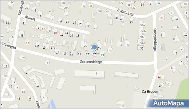 Tomaszów Lubelski, Żeromskiego Stefana, 27, mapa Tomaszów Lubelski