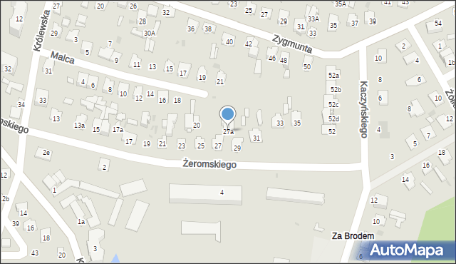 Tomaszów Lubelski, Żeromskiego Stefana, 27a, mapa Tomaszów Lubelski