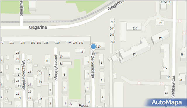 Toruń, Żeromskiego Stefana, 8a, mapa Torunia