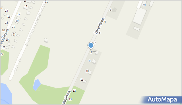 Tresta, Żeremiowa, 8, mapa Tresta