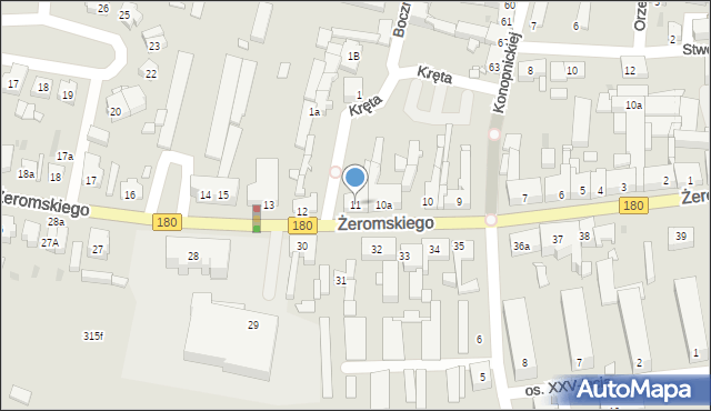 Trzcianka, Żeromskiego Stefana, 11, mapa Trzcianka