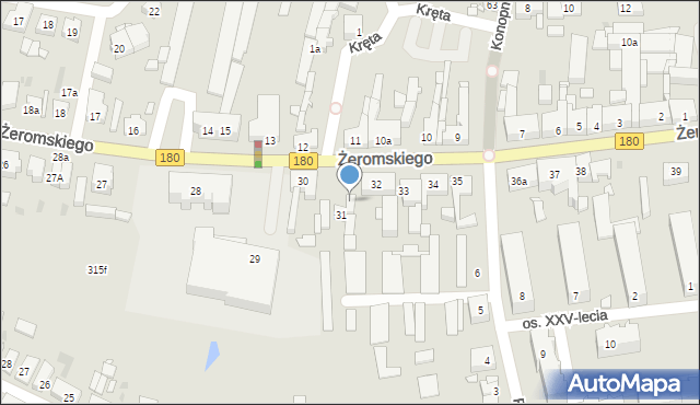 Trzcianka, Żeromskiego Stefana, 31A, mapa Trzcianka