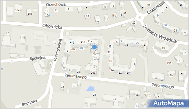 Trzebnica, Żeromskiego Stefana, 22c, mapa Trzebnica