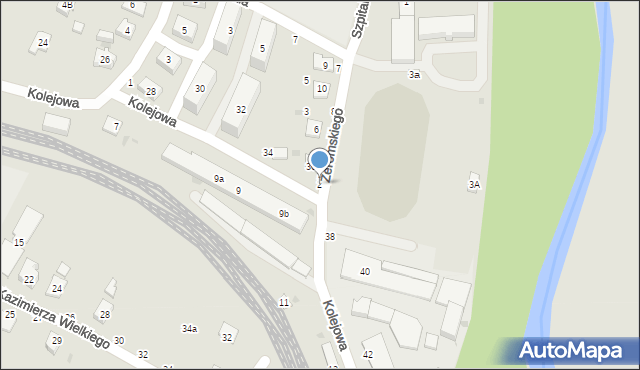 Tuchów, Żeromskiego Stefana, 2, mapa Tuchów