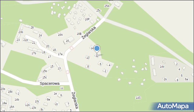 Turawa, Żeglarska, 12, mapa Turawa