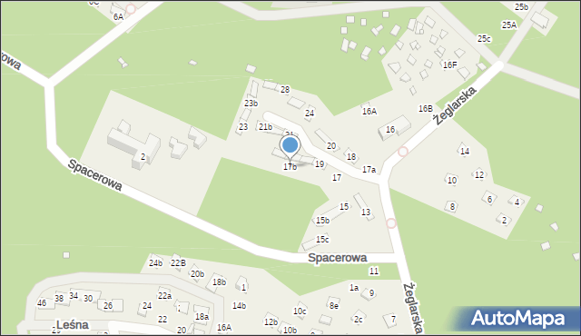 Turawa, Żeglarska, 17b, mapa Turawa