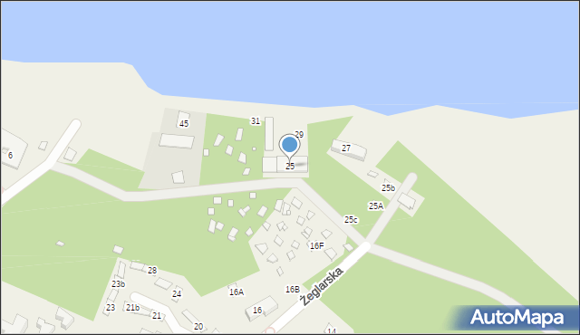 Turawa, Żeglarska, 25, mapa Turawa