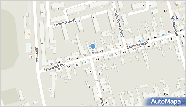 Turek, Żeromskiego Stefana, 38, mapa Turka