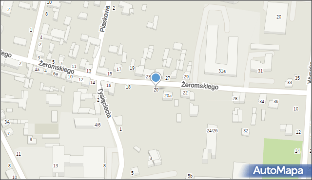 Tuszyn, Żeromskiego Stefana, 20, mapa Tuszyn