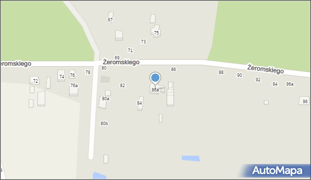 Tuszyn, Żeromskiego Stefana, 86a, mapa Tuszyn