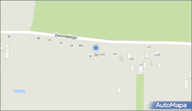 Tuszyn, Żeromskiego Stefana, 98, mapa Tuszyn