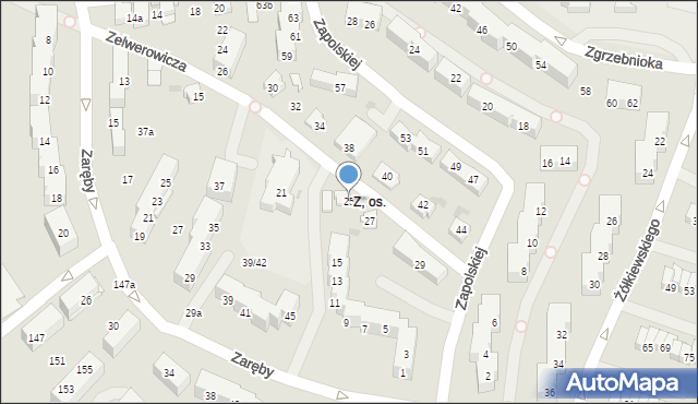 Tychy, Zelwerowicza Aleksandra, 25, mapa Tychów