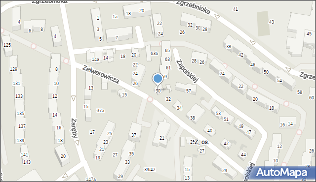 Tychy, Zelwerowicza Aleksandra, 30, mapa Tychów