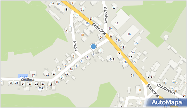 Ujście, Zeidlera, 2, mapa Ujście
