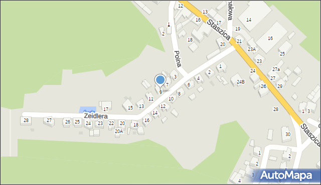 Ujście, Zeidlera, 9, mapa Ujście