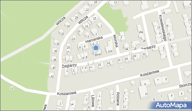 Ustka, Żeglarzy, 10, mapa Ustka