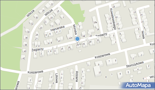 Ustka, Żeglarzy, 23, mapa Ustka