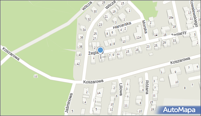 Ustka, Żeglarzy, 3, mapa Ustka