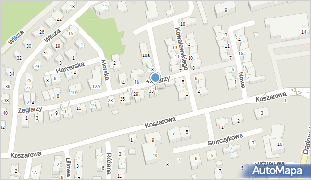 Ustka, Żeglarzy, 35, mapa Ustka