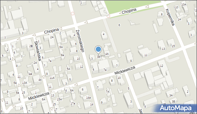 Ustka, Żeromskiego Stefana, 3A, mapa Ustka