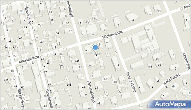 Ustka, Żeromskiego Stefana, 7A, mapa Ustka