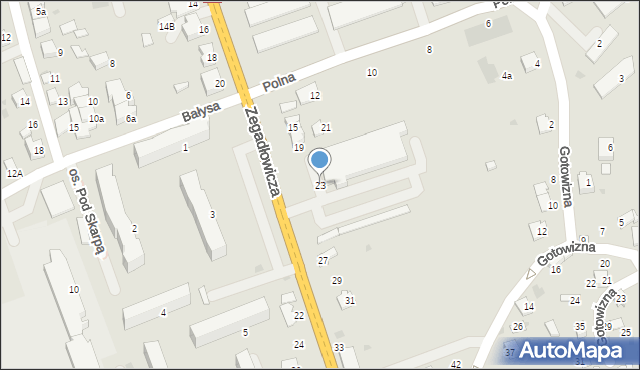 Wadowice, Zegadłowicza Emila, 23, mapa Wadowice