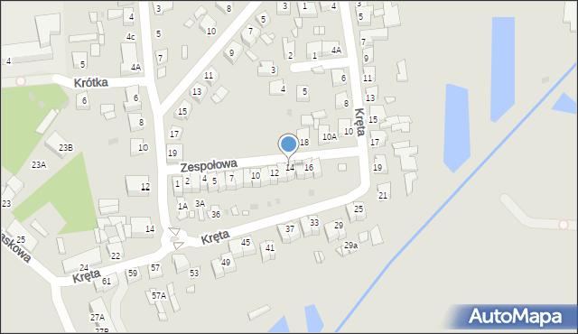 Wągrowiec, Zespołowa, 14, mapa Wągrowiec