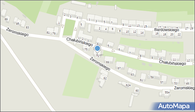 Wałbrzych, Żeromskiego Stefana, 71, mapa Wałbrzycha