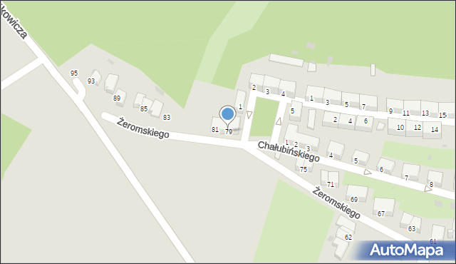 Wałbrzych, Żeromskiego Stefana, 79, mapa Wałbrzycha