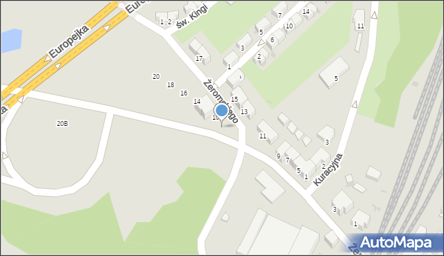 Wałbrzych, Żeromskiego Stefana, 8, mapa Wałbrzycha