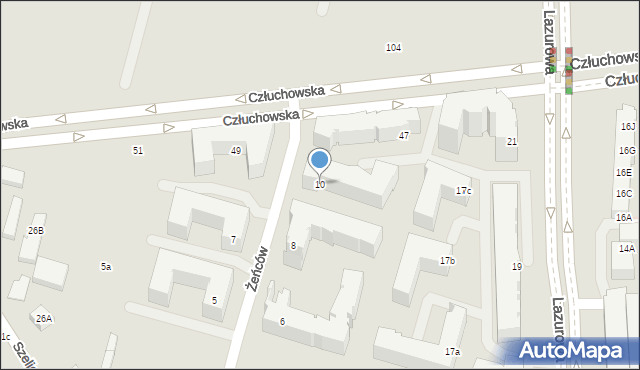 Warszawa, Żeńców, 10, mapa Warszawy