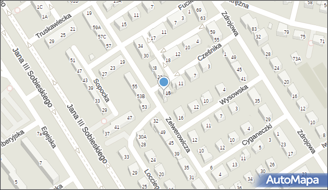 Warszawa, Zelwerowicza Aleksandra, 20, mapa Warszawy