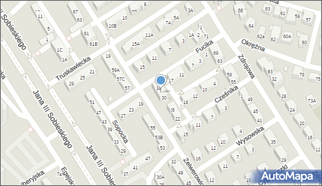 Warszawa, Zelwerowicza Aleksandra, 32, mapa Warszawy