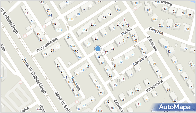 Warszawa, Zelwerowicza Aleksandra, 36, mapa Warszawy