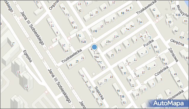 Warszawa, Zelwerowicza Aleksandra, 59B, mapa Warszawy